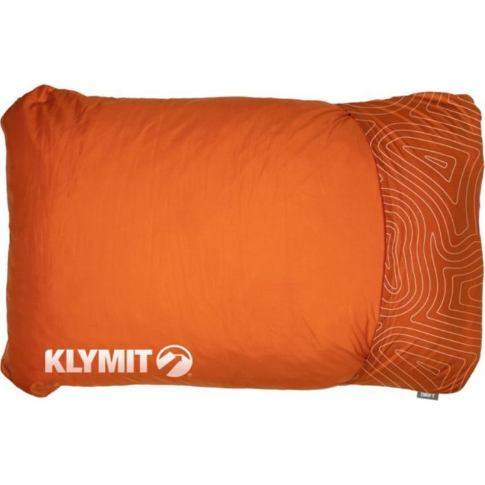 Надувная подушка Klymit Drift Camp Pillow Large, оранжевая 12DROR01D